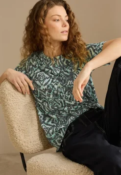 Shirt met sierpatroon