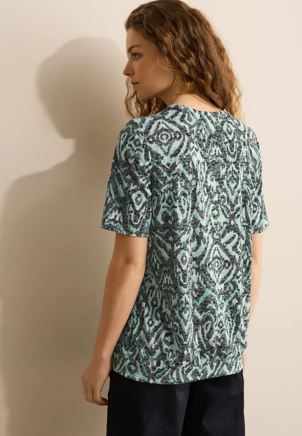 Shirt met sierpatroon