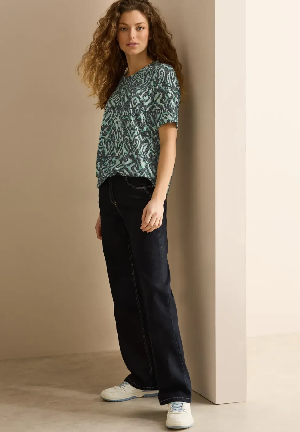 Shirt met sierpatroon
