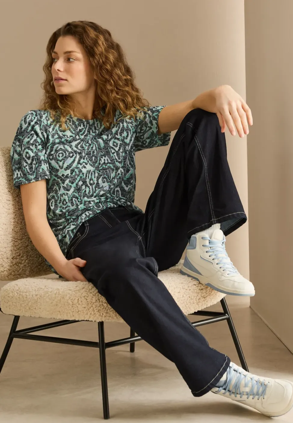 Shirt met sierpatroon