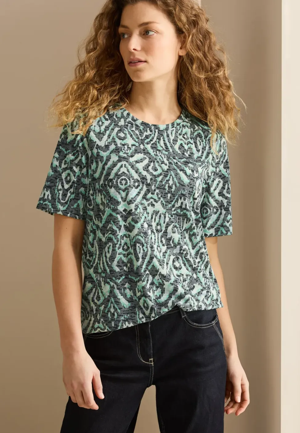 Shirt met sierpatroon