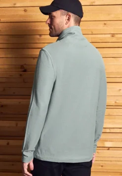 Shirt met structuur en trechtervormige hals