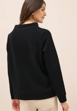 Shirt met structuur en trechtervormige hals