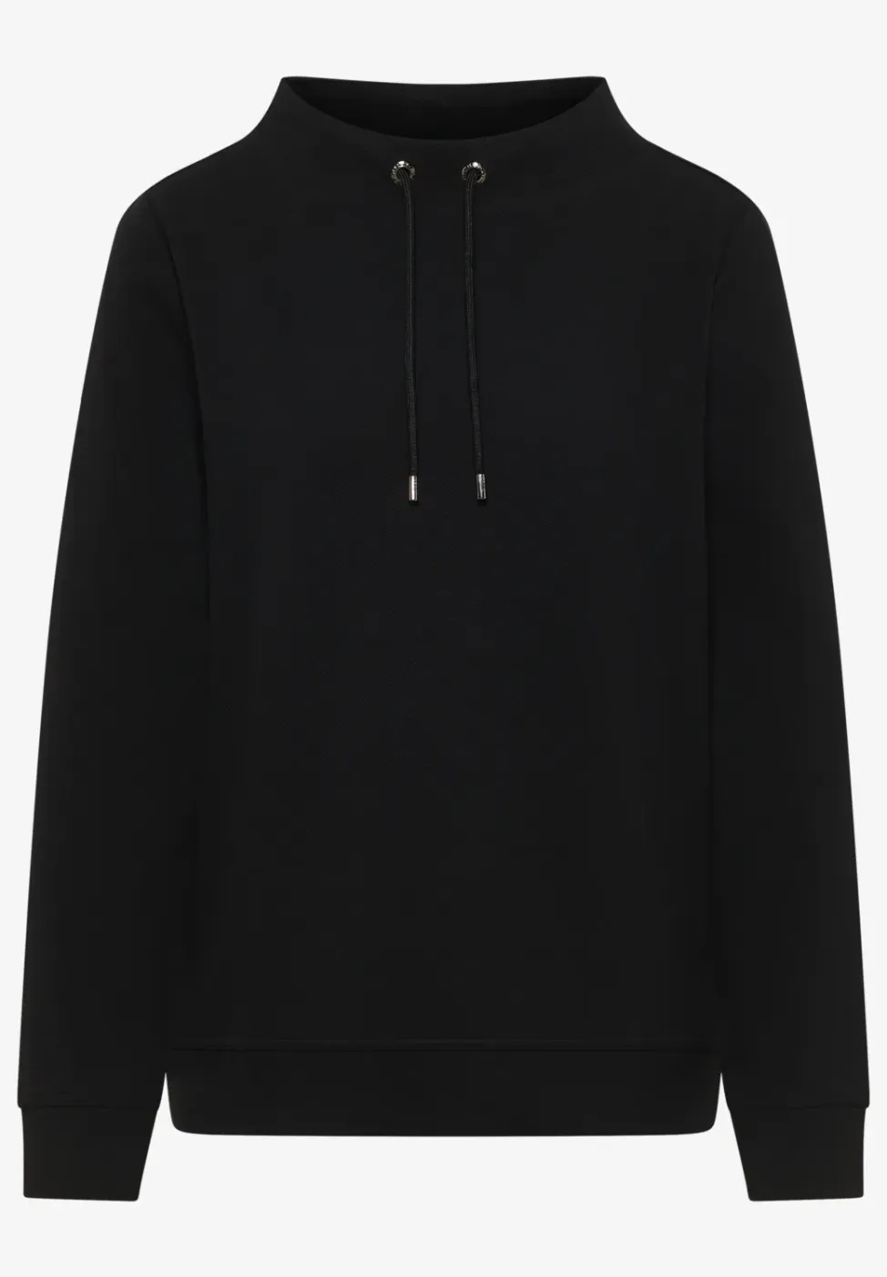 Shirt met structuur en trechtervormige hals
