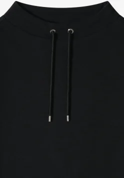 Shirt met structuur en trechtervormige hals