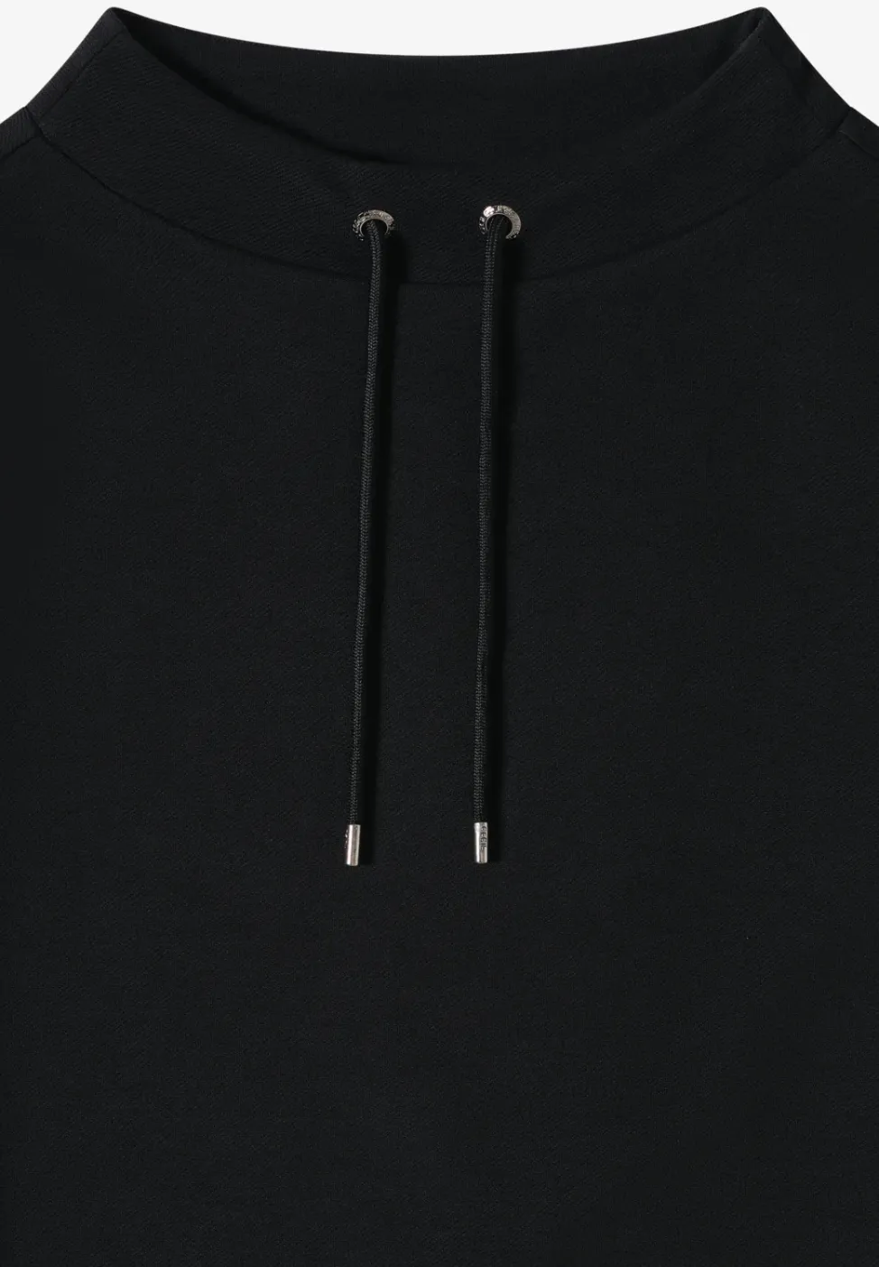 Shirt met structuur en trechtervormige hals