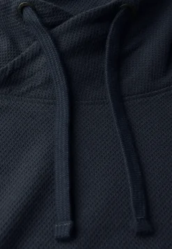 Shirt met structuur en trechtervormige hals