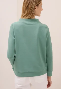 Shirt met structuur en trechtervormige hals