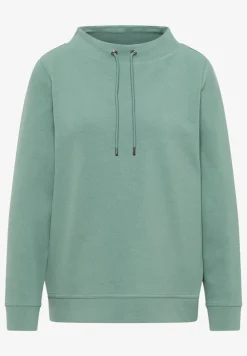 Shirt met structuur en trechtervormige hals