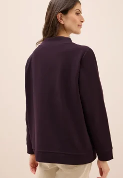 Shirt met structuur en trechtervormige hals