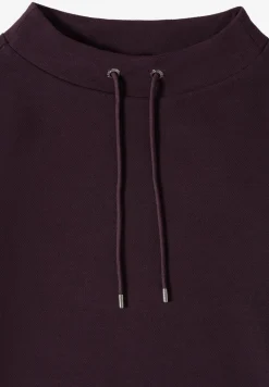 Shirt met structuur en trechtervormige hals