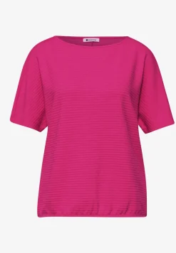 Shirt met structuur in effen kleur
