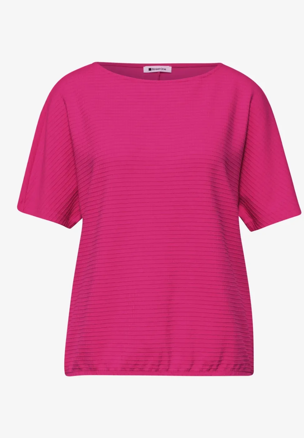Shirt met structuur in effen kleur