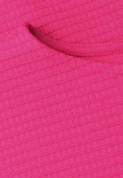 Shirt met structuur in effen kleur