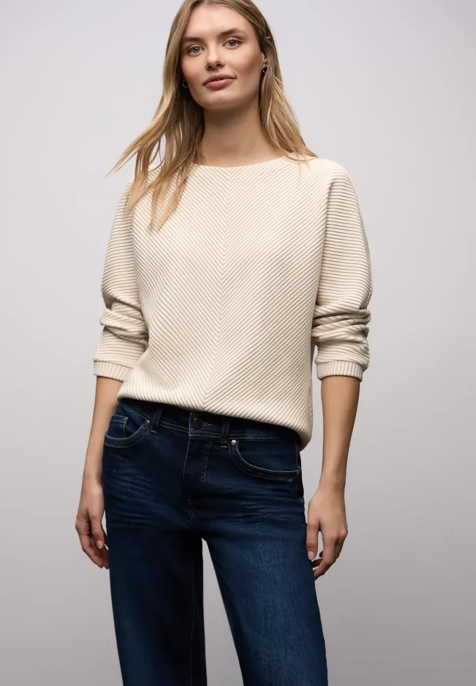 Shirt met structuur, tweekleurig