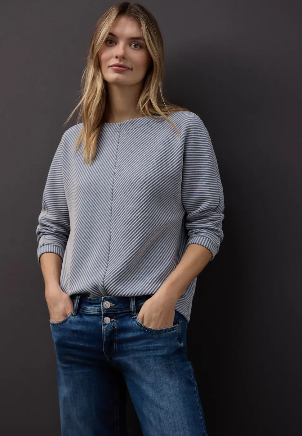 Shirt met structuur, tweekleurig