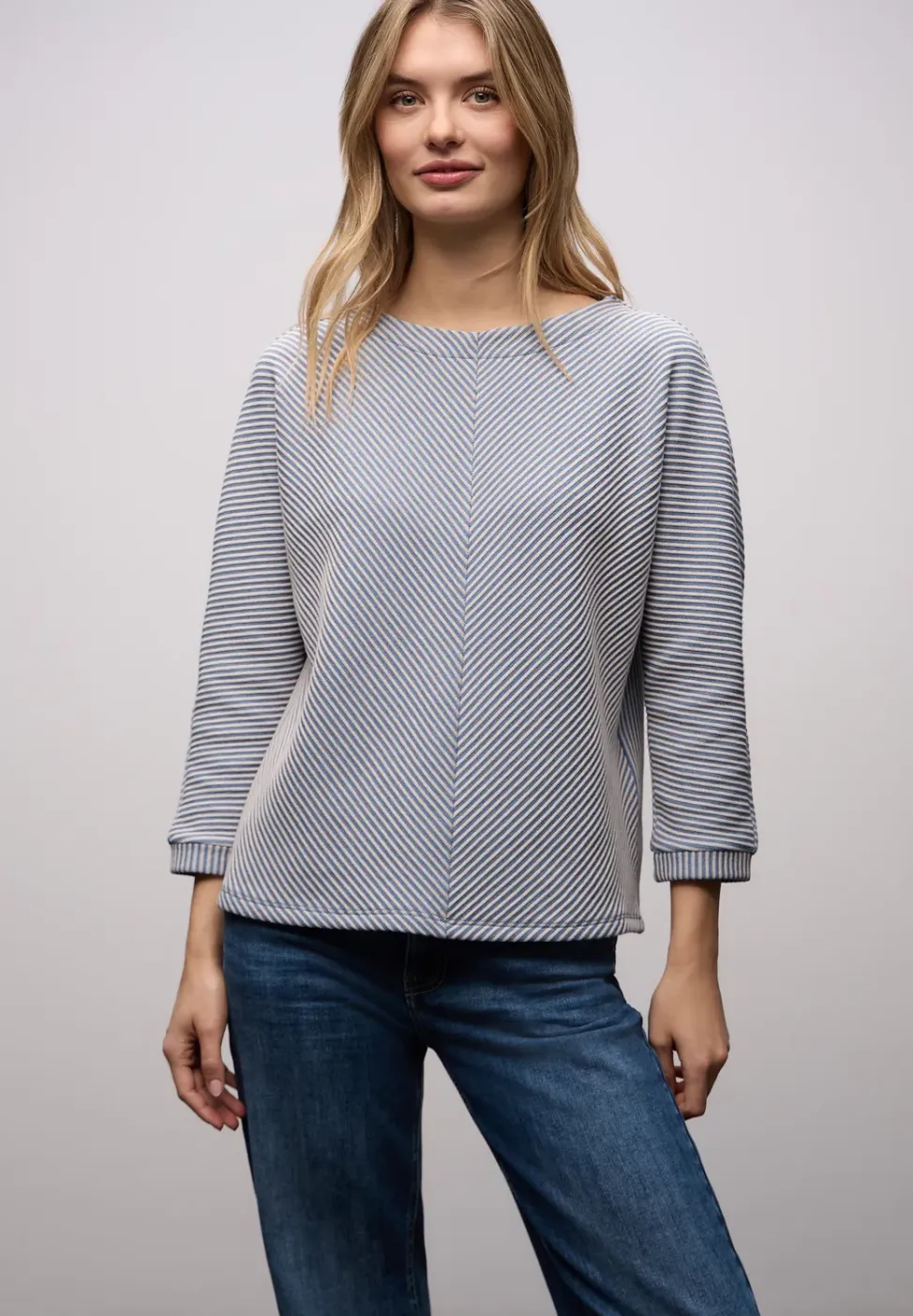 Shirt met structuur, tweekleurig