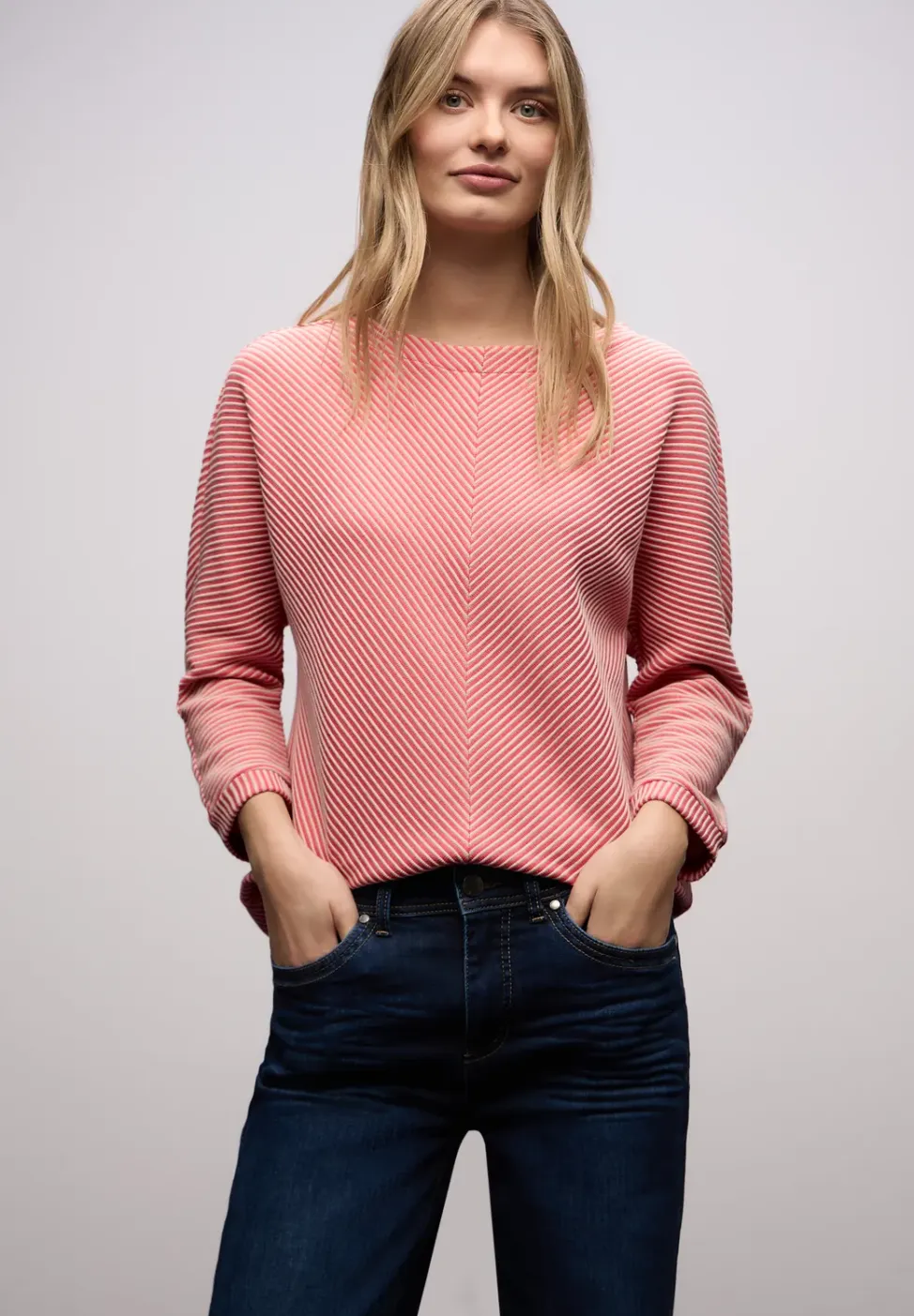 Shirt met structuur, tweekleurig