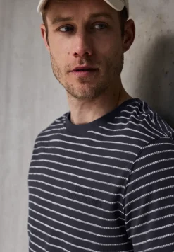 Shirt met structuurstrepen