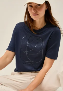 Shirt met ton-sur-ton print