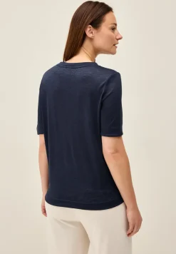 Shirt met ton-sur-ton print