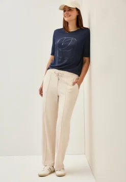 Shirt met ton-sur-ton print