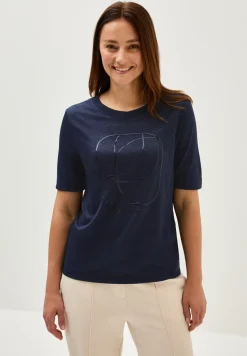 Shirt met ton-sur-ton print