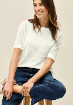 Shirt met ton-sur-ton print