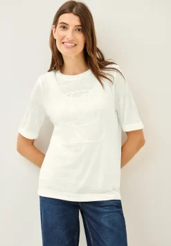 Shirt met ton-sur-ton print