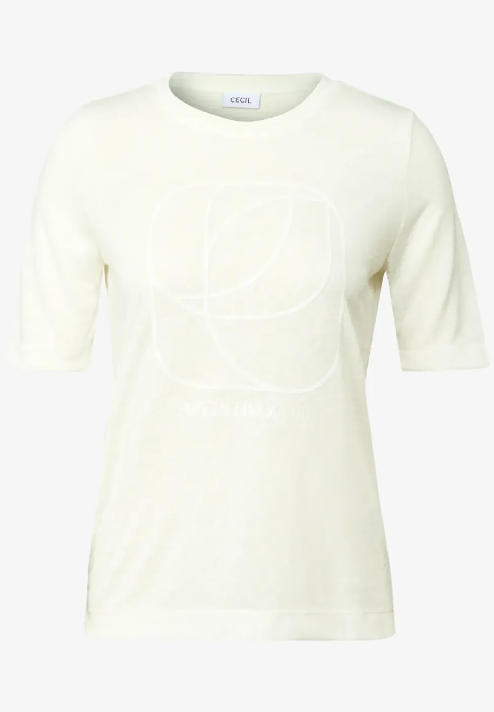 Shirt met ton-sur-ton print
