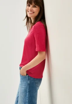 Shirt met ton-sur-ton print