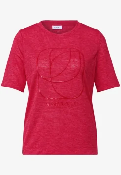 Shirt met ton-sur-ton print