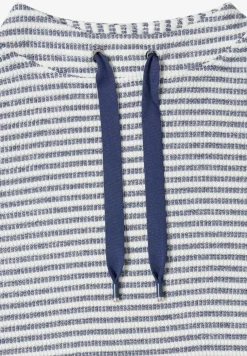 Shirt met trechtervormige hals en structuur