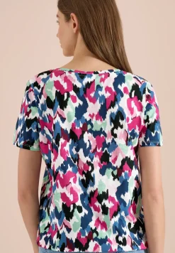 Shirt met tuniek en split aan de hals