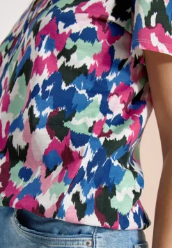 Shirt met tuniek en split aan de hals
