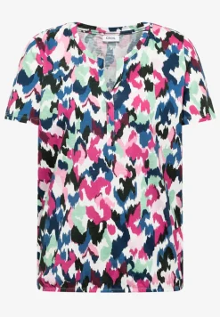 Shirt met tuniek en split aan de hals
