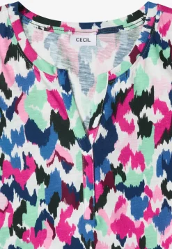 Shirt met tuniek en split aan de hals