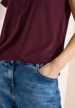 Shirt met tuniek en split aan de hals