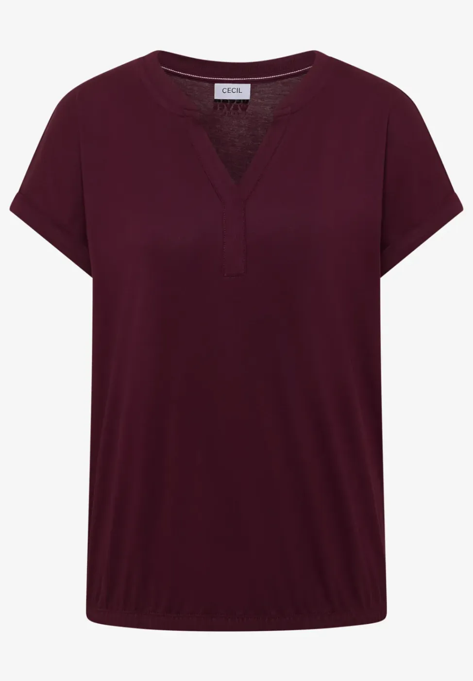 Shirt met tuniek en split aan de hals