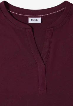 Shirt met tuniek en split aan de hals