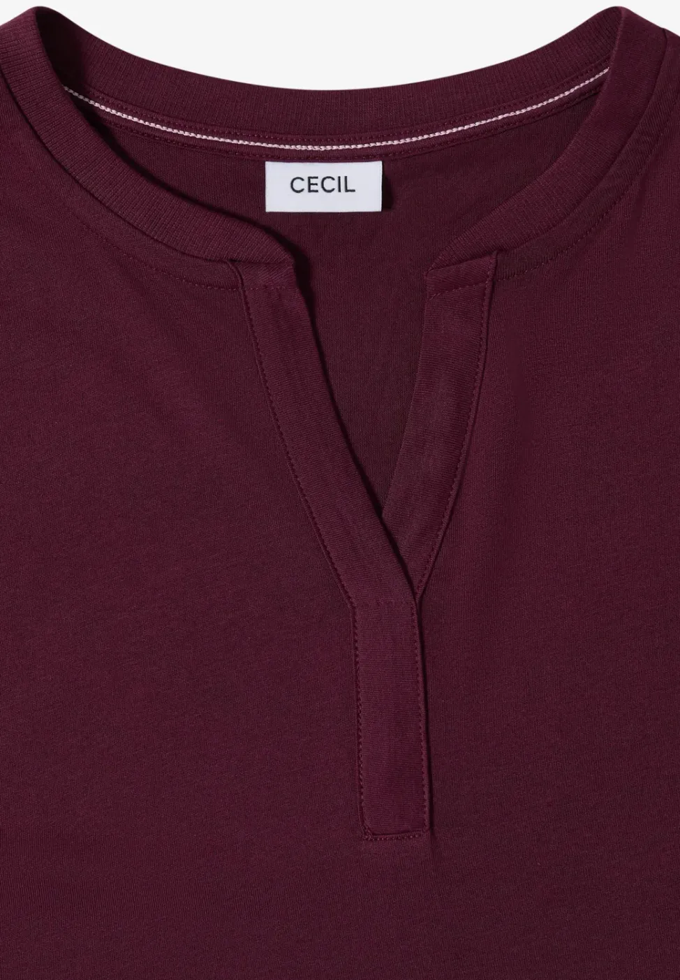 Shirt met tuniek en split aan de hals
