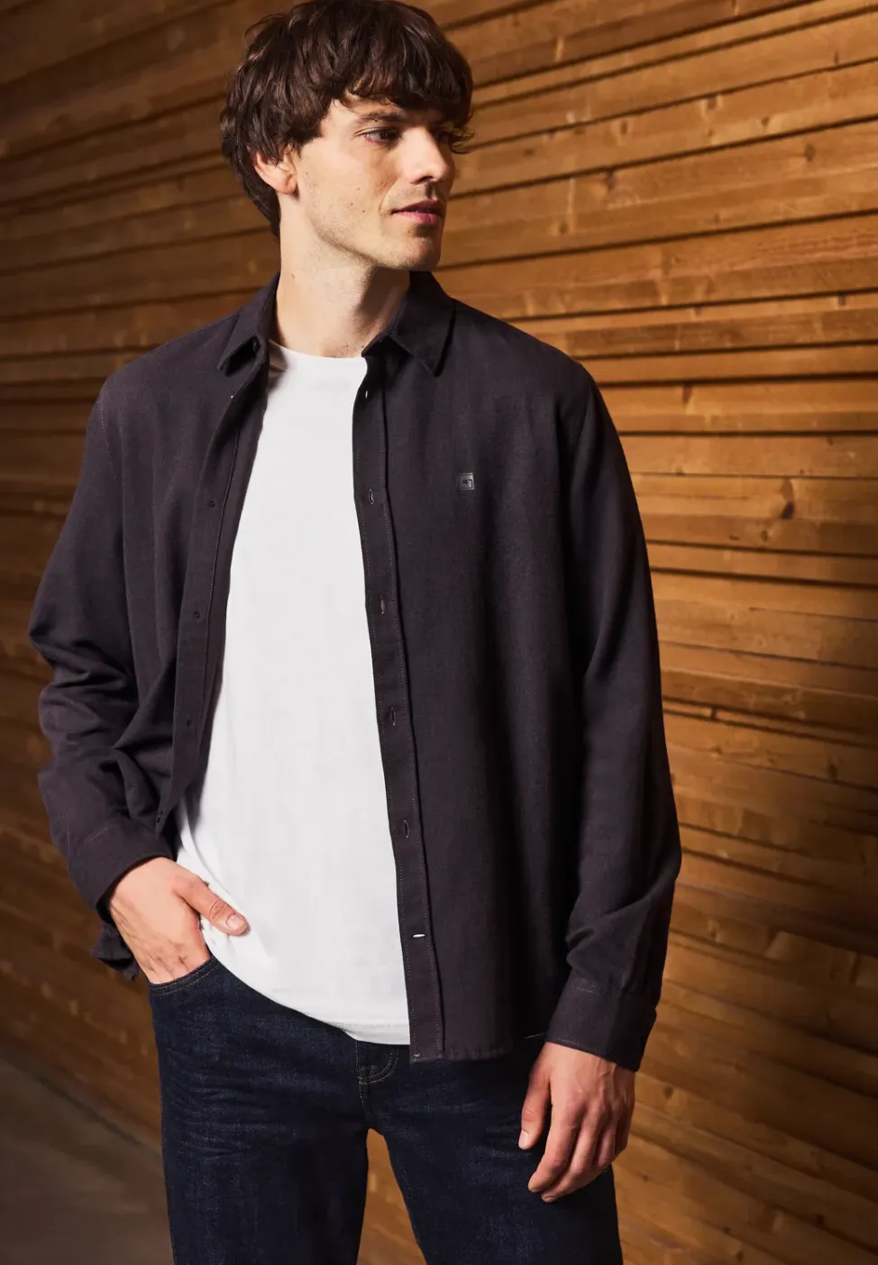 Shirt met tweekleurige structuur