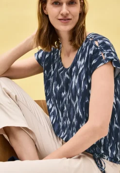Shirt met uitgesneden details