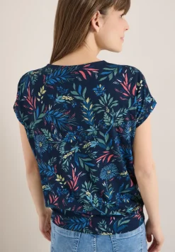 Shirt met V-hals en bloemenprint