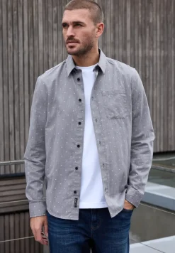Shirt met visgraatmotief