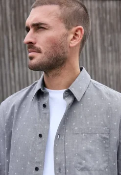 Shirt met visgraatmotief