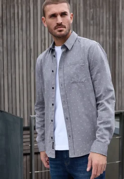 Shirt met visgraatmotief