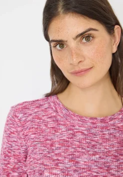 Shirt met zacht gemêleerd ribboord
