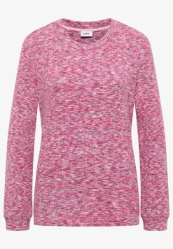 Shirt met zacht gemêleerd ribboord