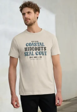 Shirt van katoen met tekst